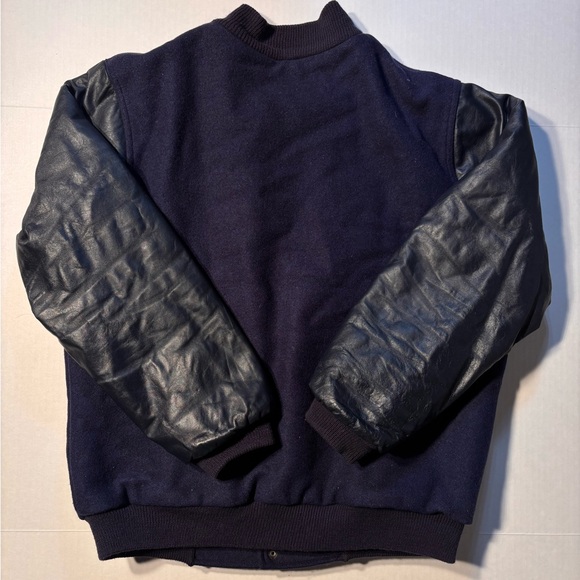 Vtg Grubbin Martell Cognac Liquor 90’s Wool Leather Sleeve Varsity Letterman USA - Picture 9 of 9